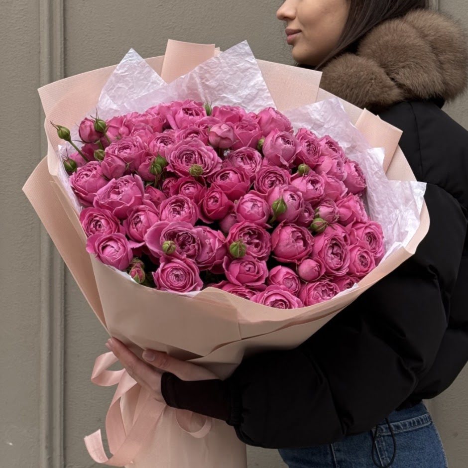 Пионовидная кустовая роза Мисти 25шт